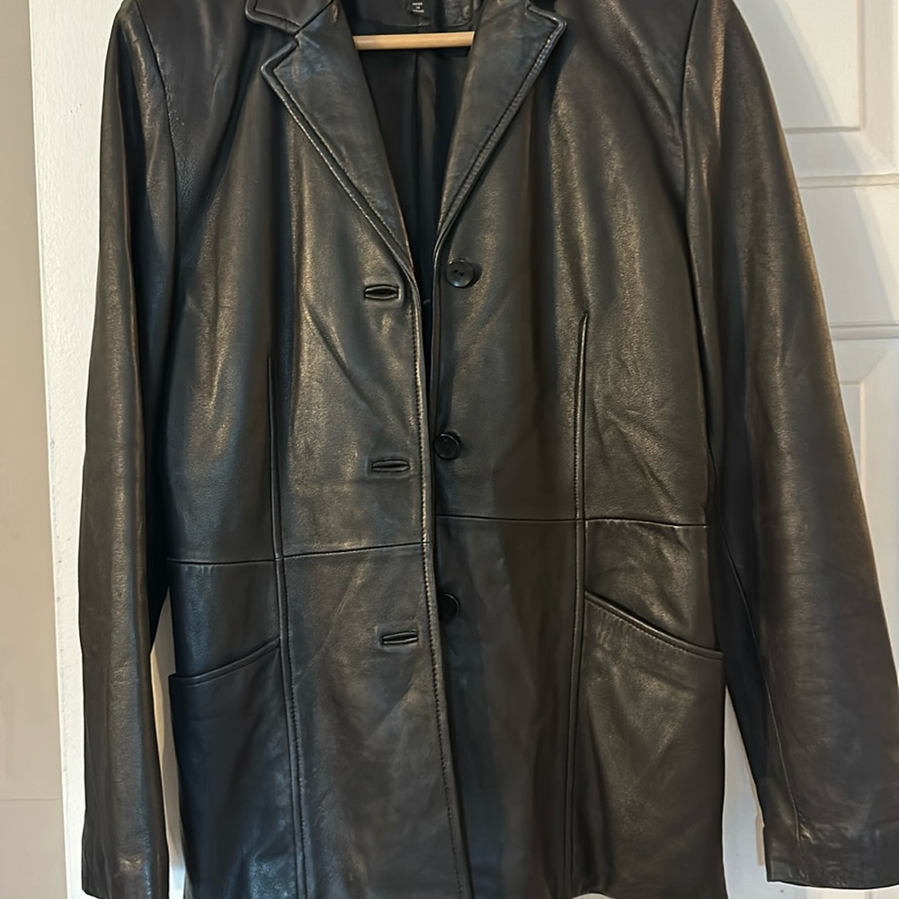 Kenneth Cole Reaction Leather Jacket Women’s Small